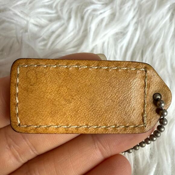1.5" y2k COACH Vintage Fob Bag Charm Hang tag Hangtag - Picture 2 of 2